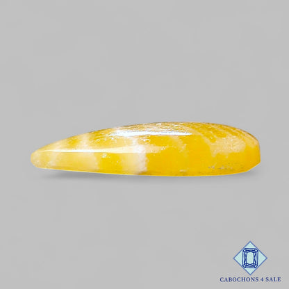 Natural Yellow Calcite Gemstone  Pear Cabochons 34*21*6mm from Mexico available for sale