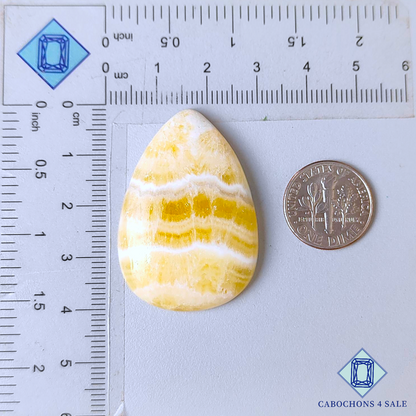 Yellow Calcite Pear Cabochons
