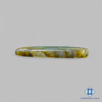 Natural Yellow Labradorite Gemstone  Oval Cabochons 40*21*4mm from Madagascar available for sale