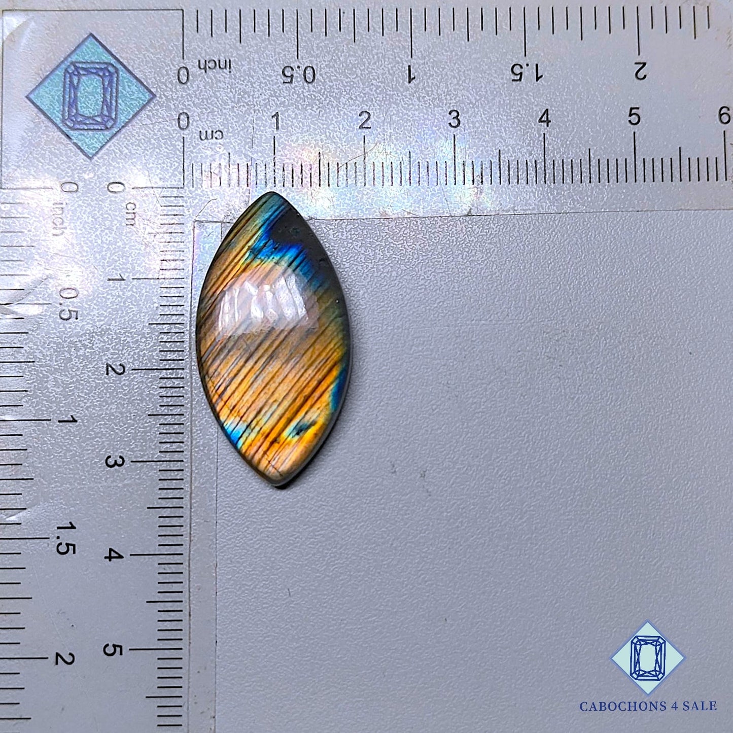 Natural Multi color Labradorite Gemstone  Marquise Cabochons 32*17*4mm from Madagascar available for sale