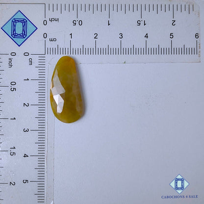 Natural Yellow Sapphire Gemstone  Fancy Rose Cut 26*12*4mm from Myanmar available for sale
