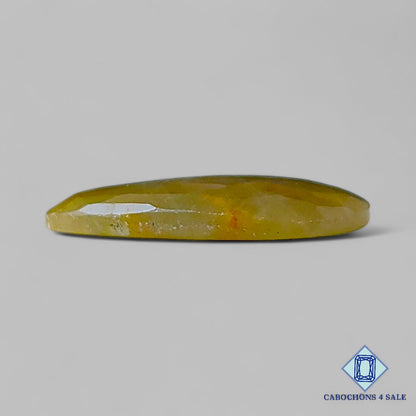 Natural Yellow Sapphire Gemstone  Fancy Rose Cut 26*12*4mm from Myanmar available for sale