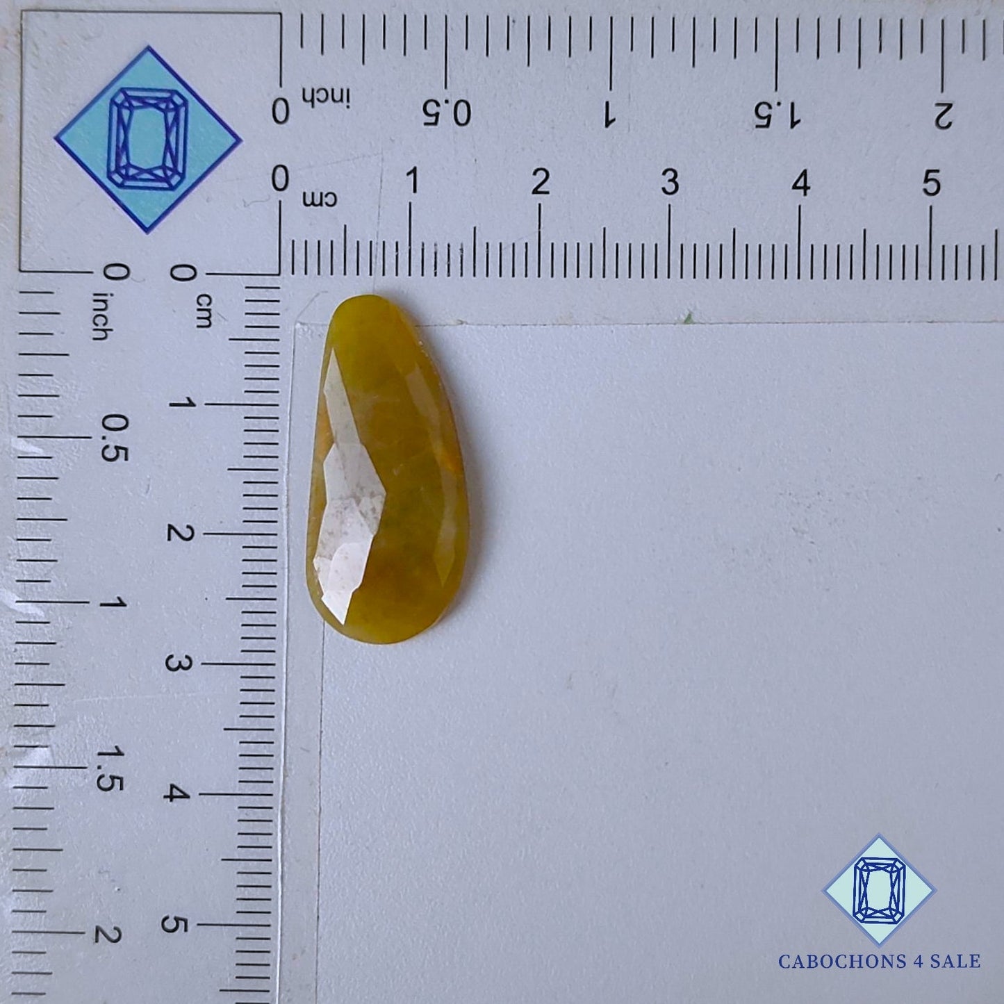 Natural Yellow Sapphire Gemstone  Pear Rose Cut 26*12*4mm from Myanmar available for sale