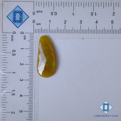 Natural Yellow Sapphire Gemstone  Pear Rose Cut 26*12*4mm from Myanmar available for sale