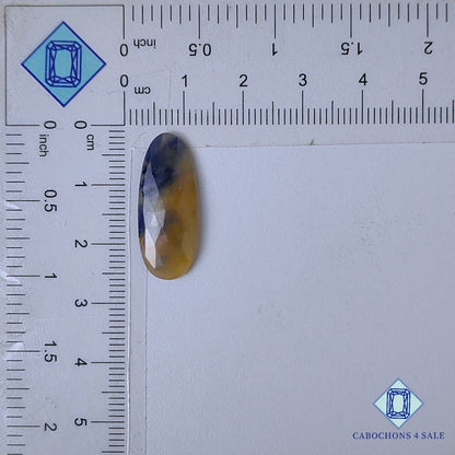 Natural Yellow Sapphire Gemstone  Oval Rose Cut 24*9*1mm from Myanmar available for sale