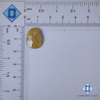 Natural Yellow Sapphire Gemstone  Oval Rose Cut 16*12*3mm from Myanmar available for sale