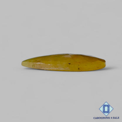 Natural Yellow Sapphire Gemstone  Pear Rose Cut 16*11*2mm from Myanmar available for sale