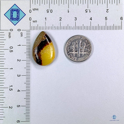 Yellow Septarian Pear Cabochons