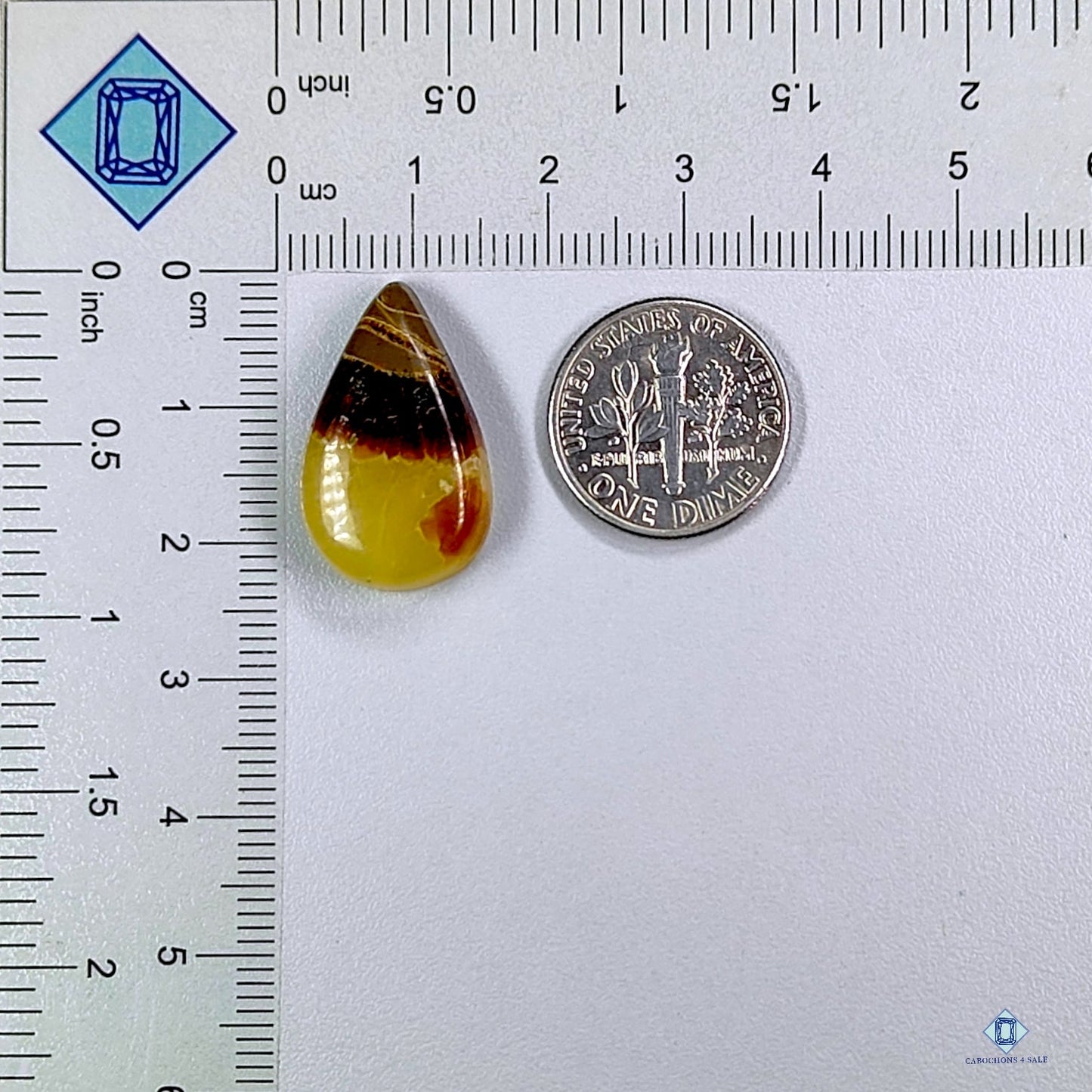 Yellow Septarian Pear Cabochons