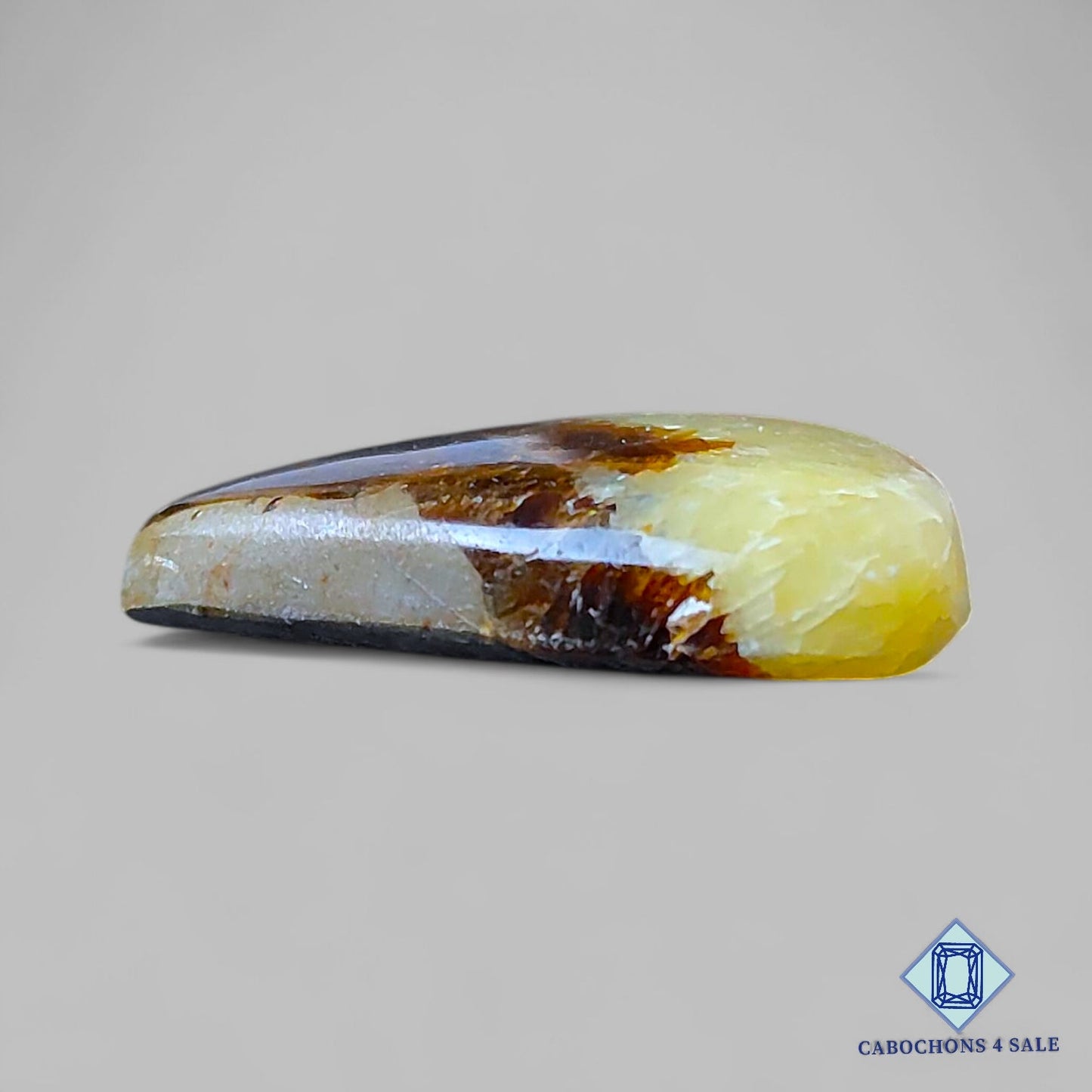 Natural Yellow Septarian Gemstone Pear Cabochons 28*26*6mm from USA available for sale