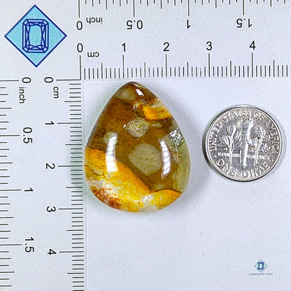 Yellow Septarian Pear Cabochons