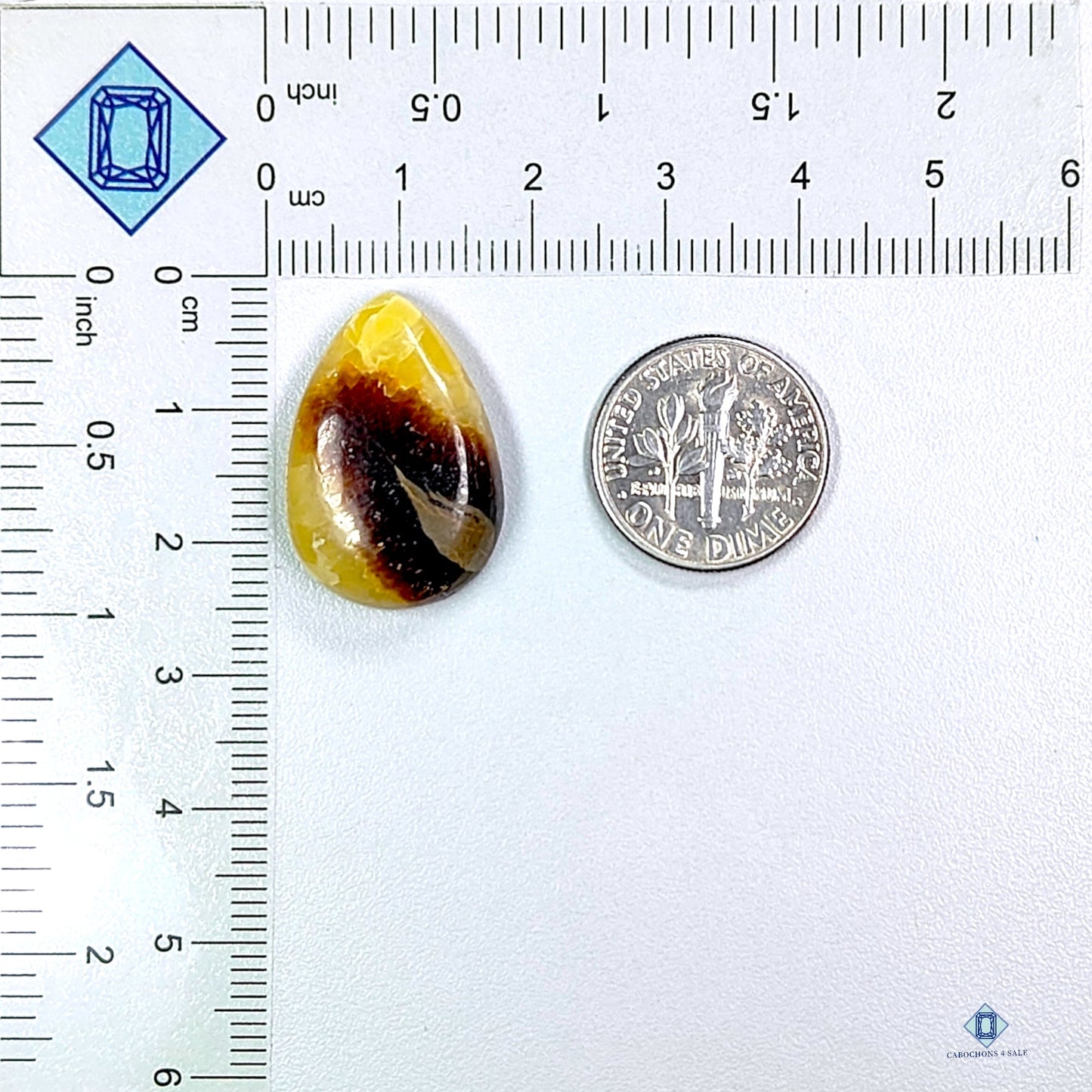 Yellow Septarian Pear Cabochons