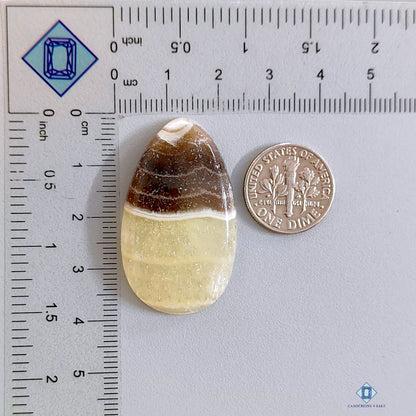 Zebra Calcite Pear Cabochons