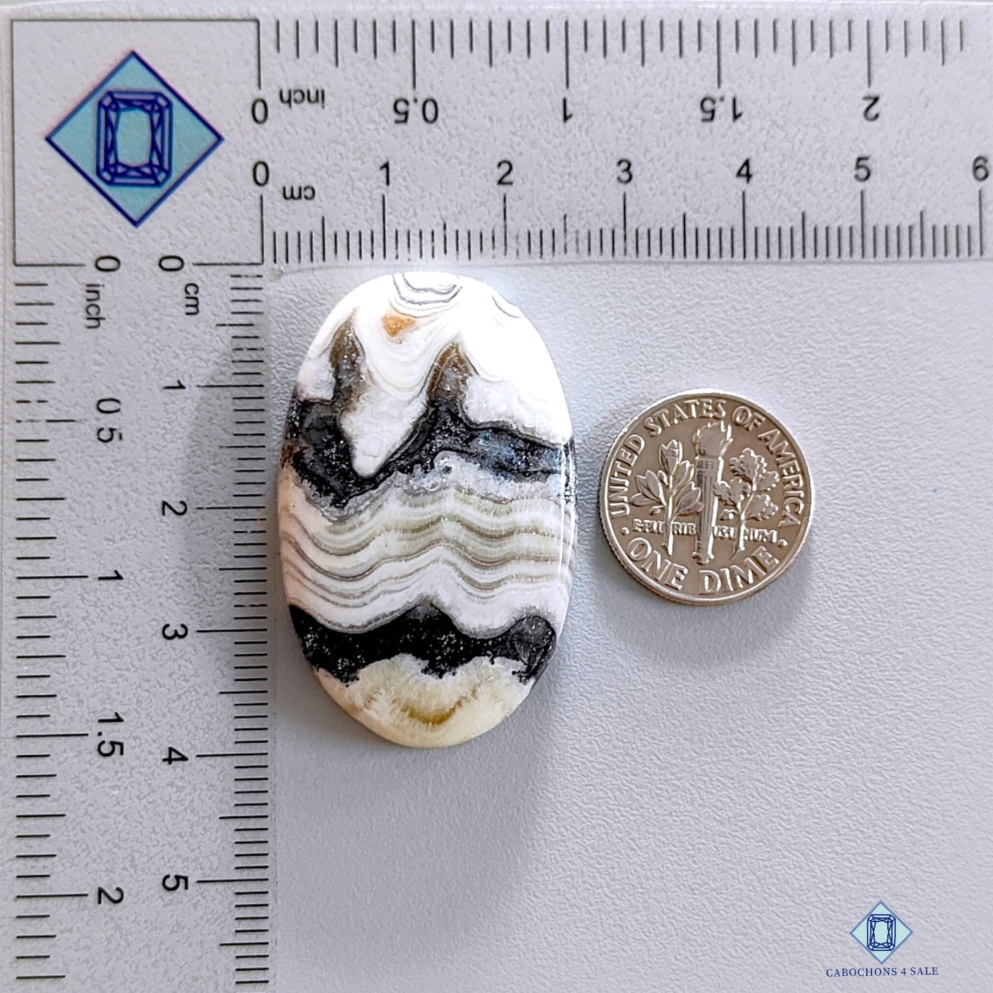 Zebra Calcite Oval Cabochons