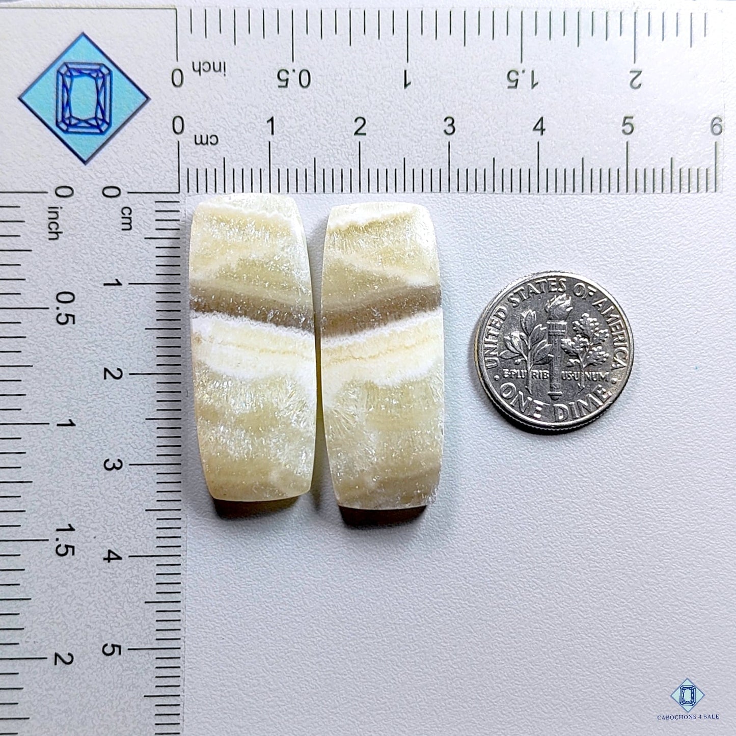 Zebra Calcite Rectangle Pairs