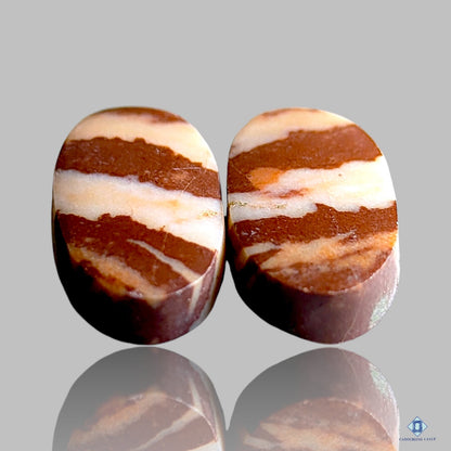 Zebra Jasper Oval Pairs