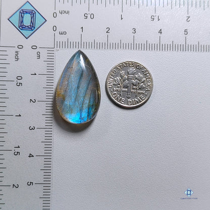 labradorite + Rutile Quartz  Doublets Pear Doublets