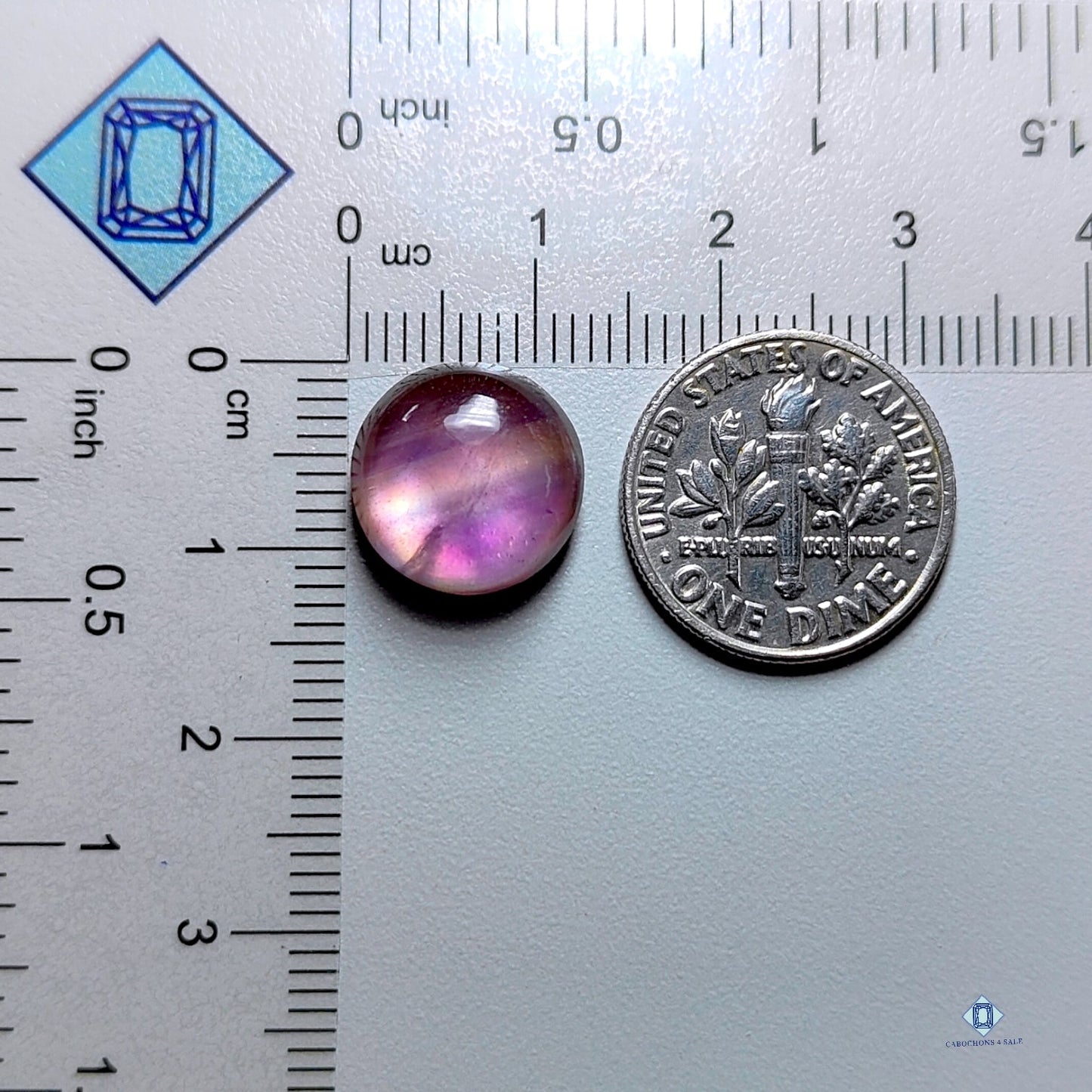 Amethyst + Crystal  Quartz Doublets    Round Doublets