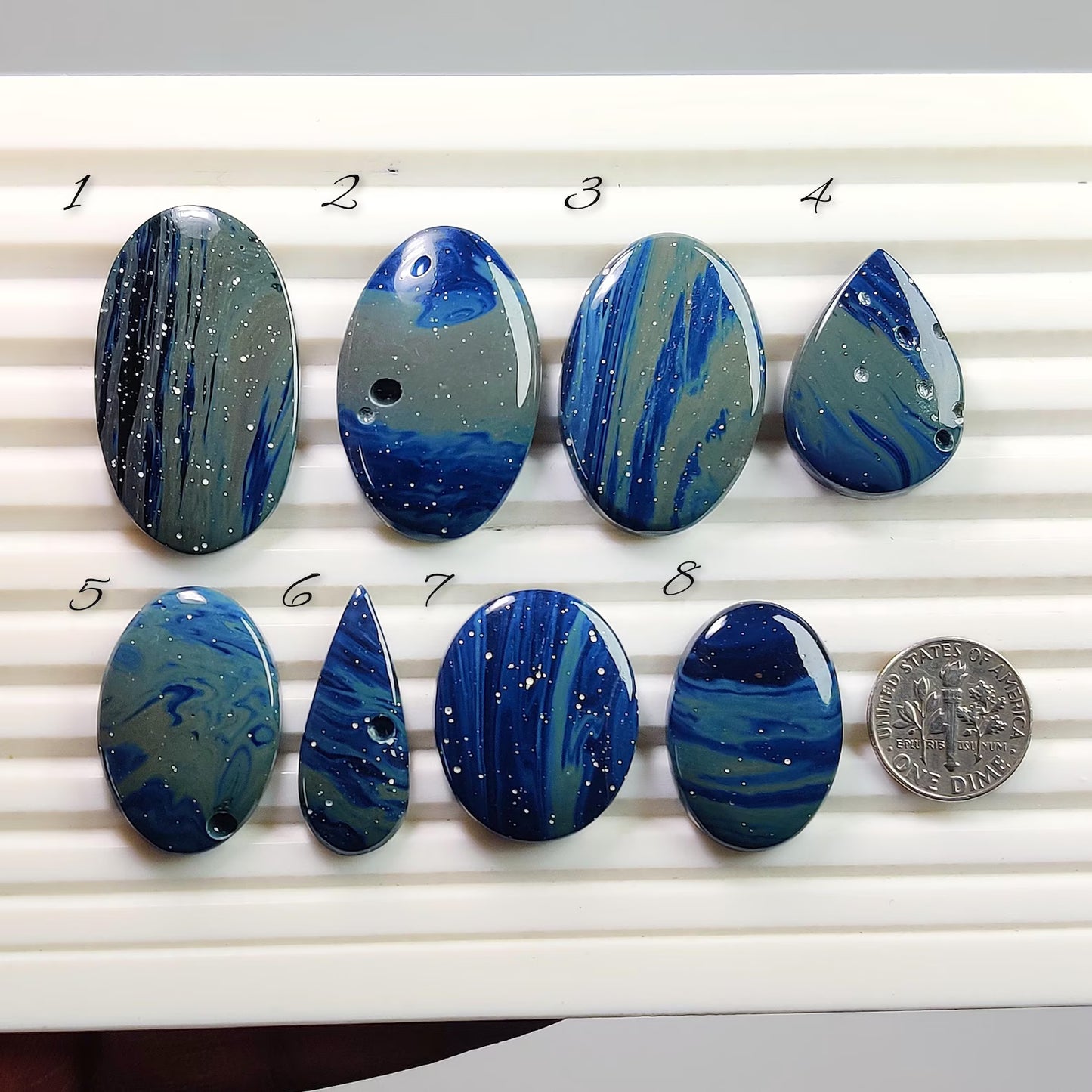 Leland Blue Cabochons for Jewelry Making | Natural Leland Blue Gemstone | Loose Stones