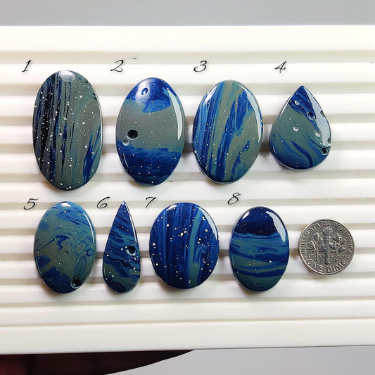 Leland Blue Cabochons for Jewelry Making | Natural Leland Blue Gemstone | Loose Stones