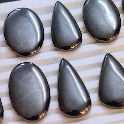 Hematite Cabochons for Jewelry Making | Natural Hematite Gemstone | Loose Stones