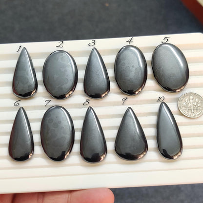 Hematite Cabochons for Jewelry Making | Natural Hematite Gemstone | Loose Stones