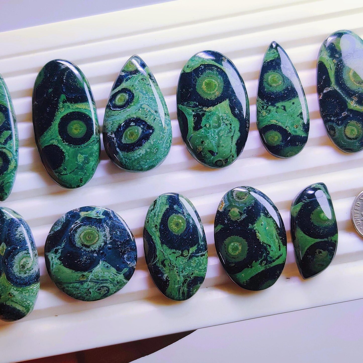 Kambaba Jasper Cabochons for Jewelry Making | Natural Kambaba Jasper Gemstone | Loose Stones