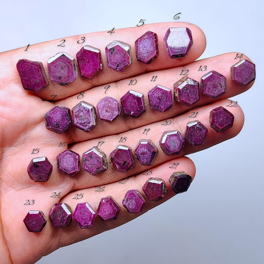 Trapiche Ruby Cabochons for Jewelry Making | Natural Trapiche Ruby Gemstone | Loose Stones