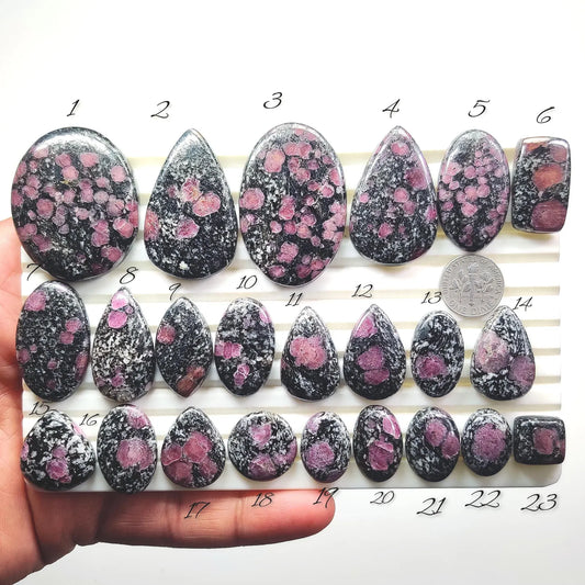 Ruby Fall Jasper Cabochons for Jewelry Making | Natural Jasper Gemstone | Loose Stones