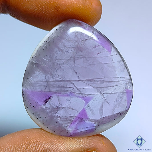 Amethyst Pear Cabochons 31x29x4mm