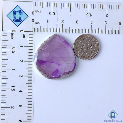 Amethyst Pear Cabochons 31x29x4mm