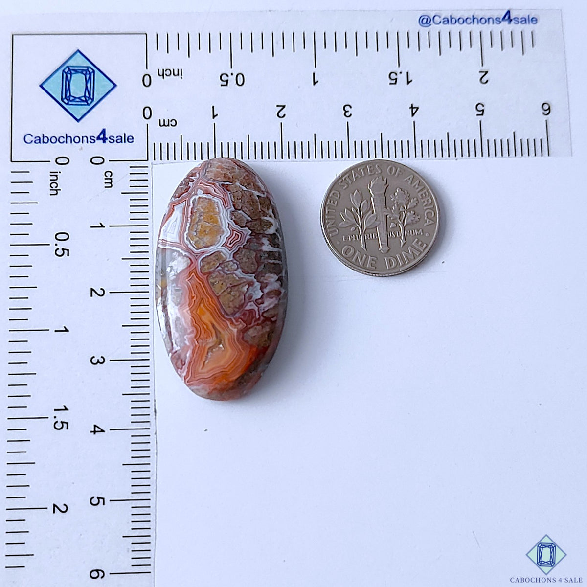 Crazy Lace Agate Oval Cabochons 36x20x7mm