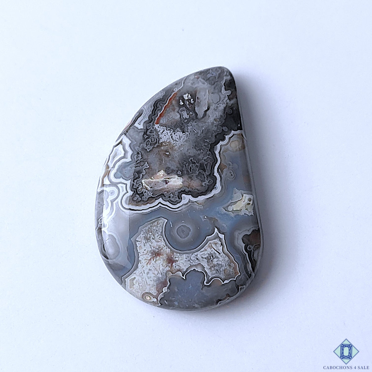 Crazy Lace Agate Fancy Cabochons 38x25x6mm
