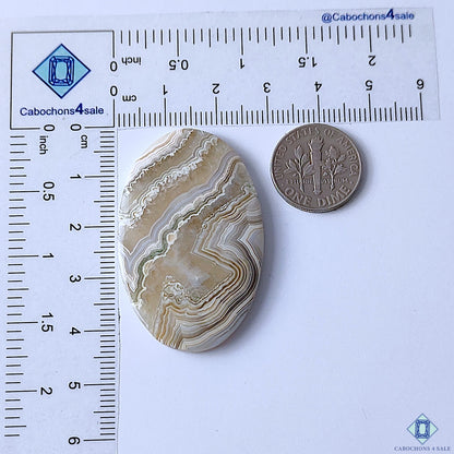 Crazy Lace Agate Oval Cabochons 43x27x4mm