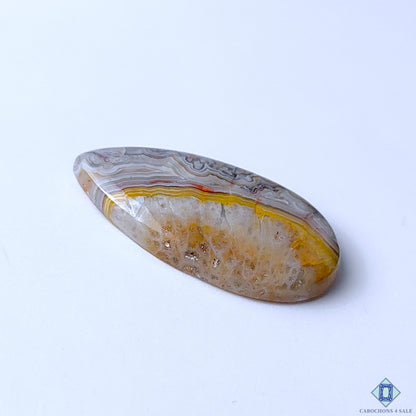 Natural Crazy Lace Agate Pear Cabochons 41x21x6mm