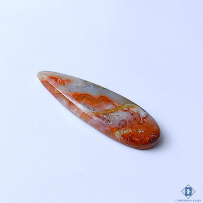Crazy Lace Agate Pear Cabochons 43x16x5mm