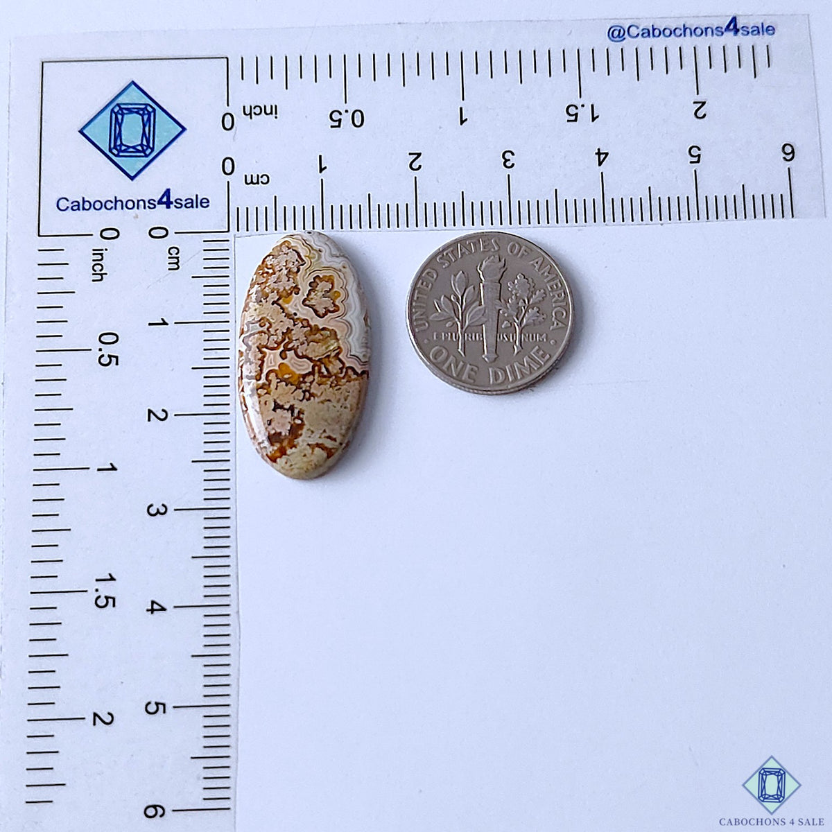 Premium Crazy Lace Agate Oval Cabochons 27x14x3mm
