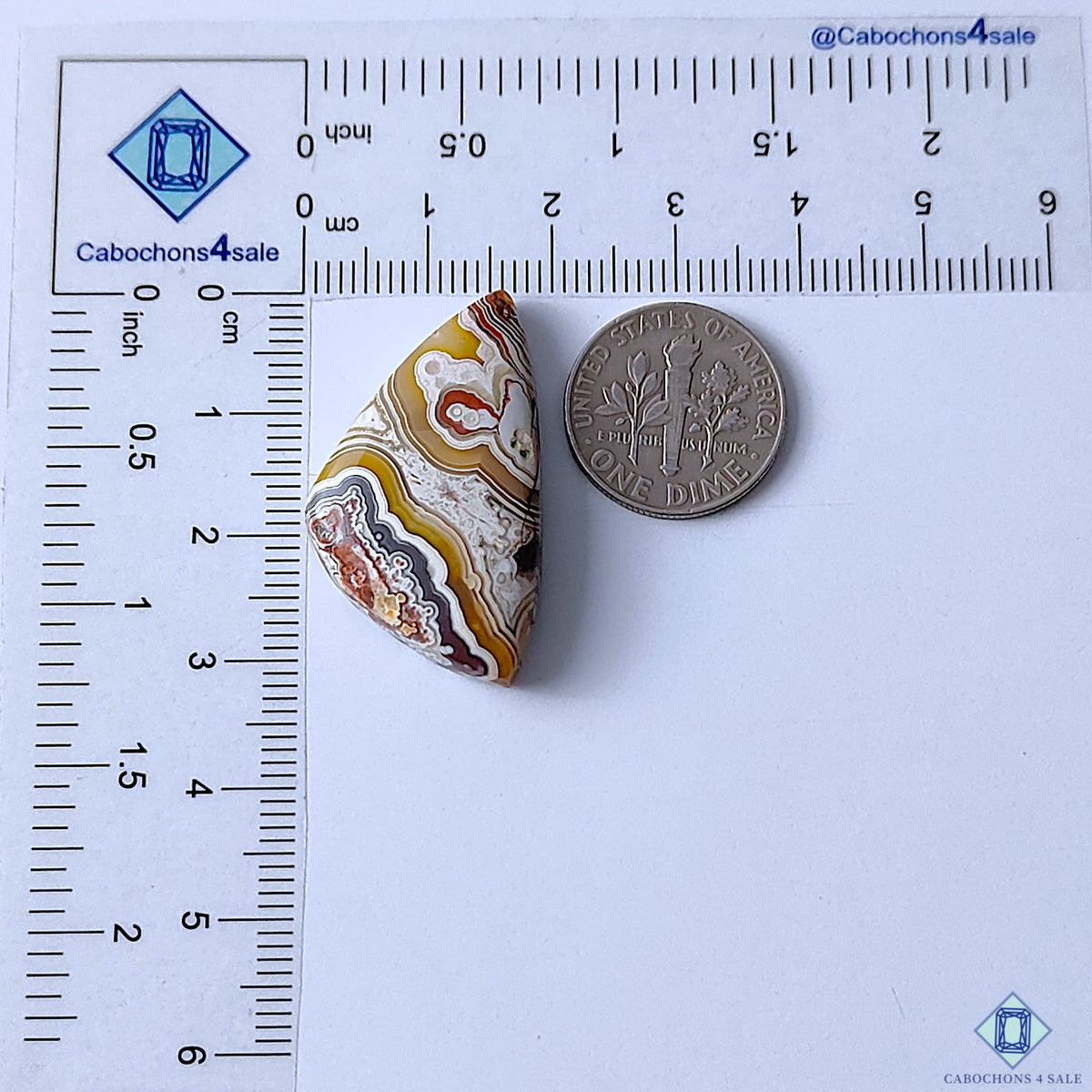 Authentic Crazy Lace Agate Fancy Cabochons 32x19x6mm