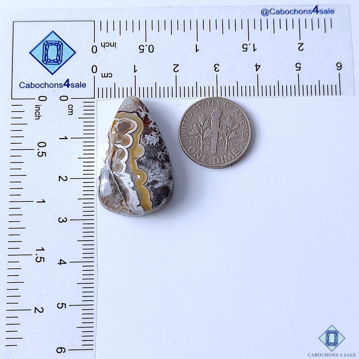 Genuine Crazy Lace Agate Pear Cabochons 29x18x6mm