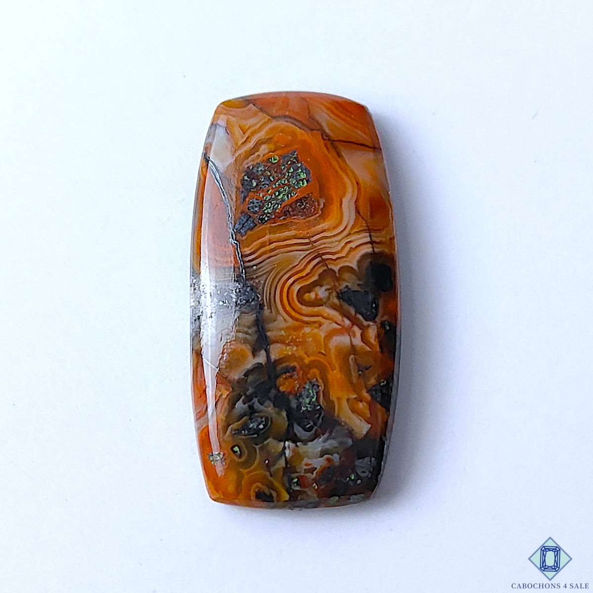 Crazy Lace Agate Rectangle Cabochons 28x14x4mm