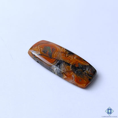 Crazy Lace Agate Rectangle Cabochons 28x14x4mm