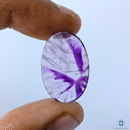 Trapiche Amethyst Oval Cabochons 24x16x3mm