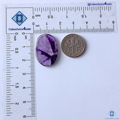 Trapiche Amethyst Oval Cabochons 24x16x3mm