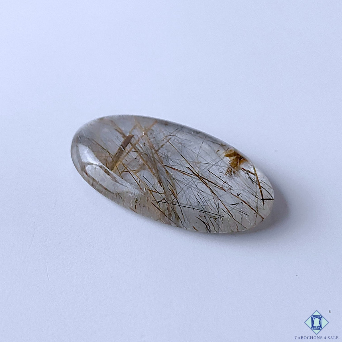 Copper Rutile Quartz Oval Cabochons 33x19x6mm