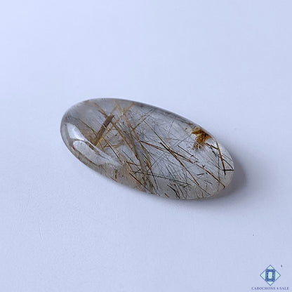 Copper Rutile Quartz Oval Cabochons 33x19x6mm