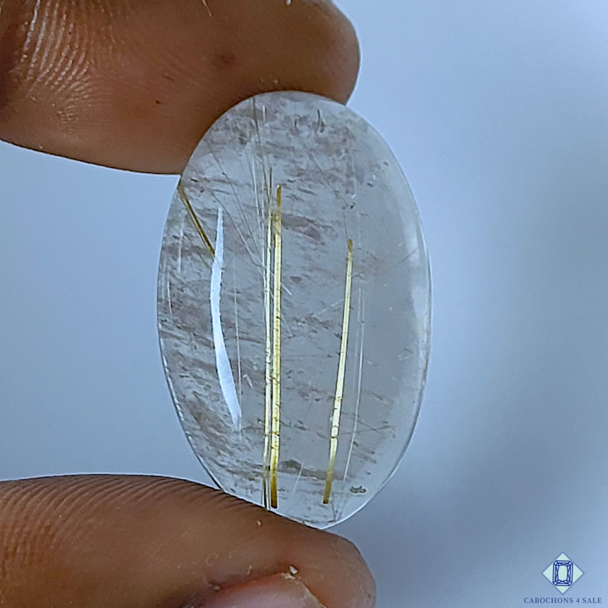 Golden Rutile Quartz Oval Cabochons 26x16x8mm