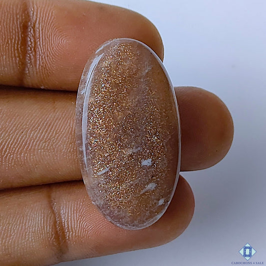 Peach Moonstone Oval Cabochons 34x19x6mm