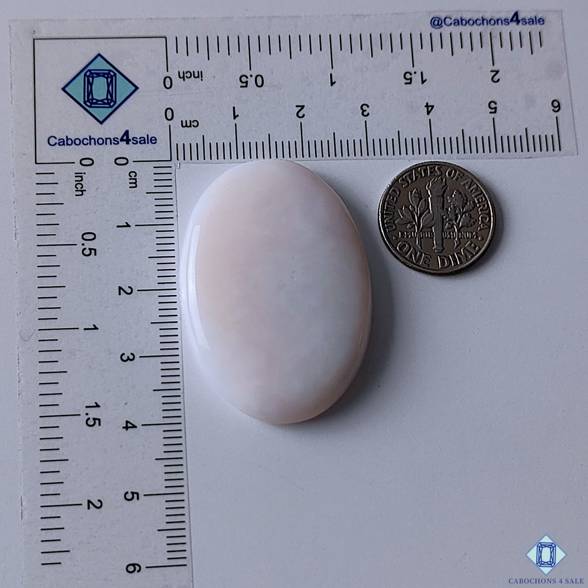Pink Opal Oval Cabochons 40x28x6mm