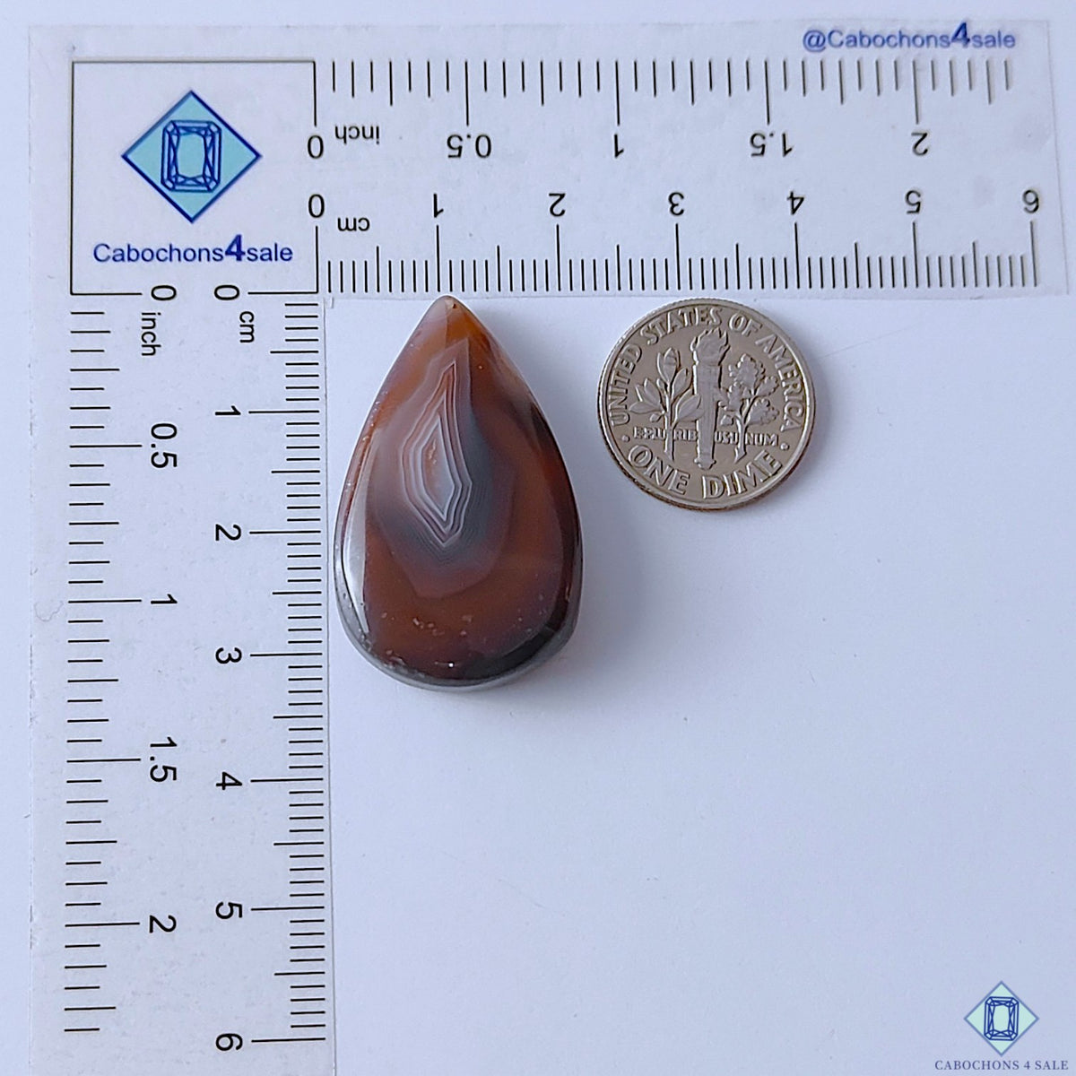 Botswana Agate Pear Cabochons 33x20x6mm