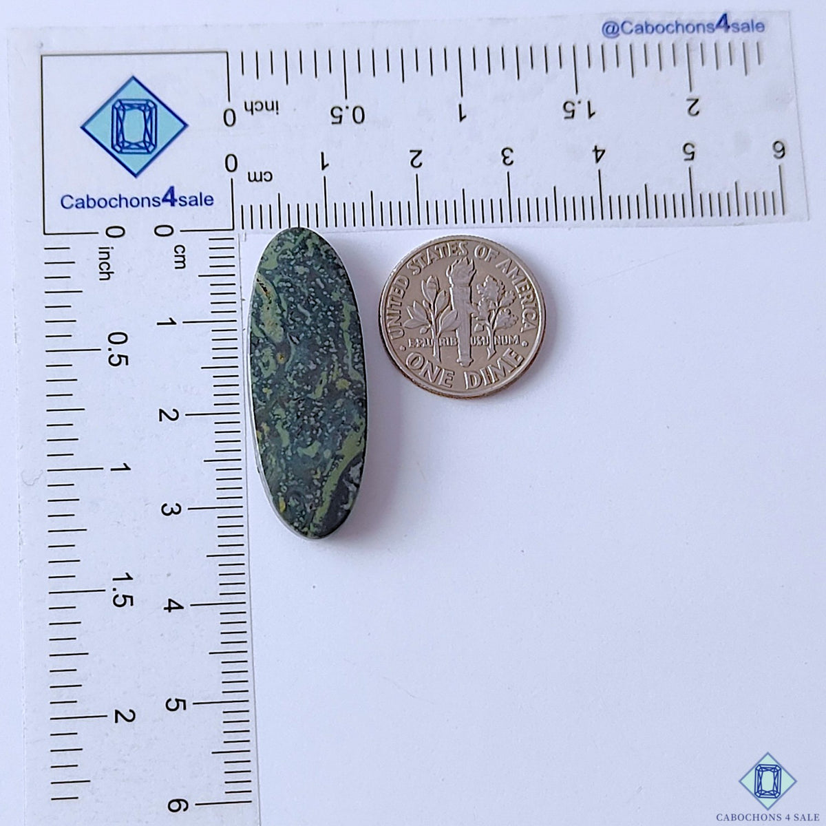 Kambaba Jasper Oval Cabochons 33x12x4mm